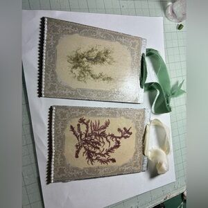 Vintage Botanical Wall Hangings with Ribbon